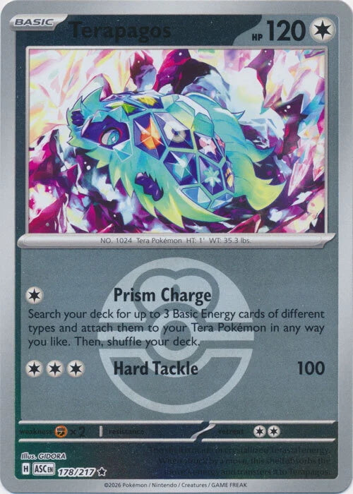 Ascended Heroes Terapagos #178/217 Pokeball Reverse Holo